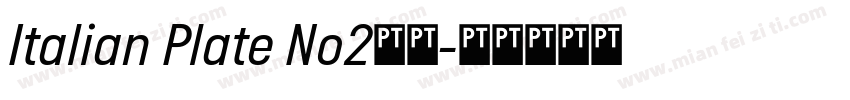 Italian Plate No2常规字体转换